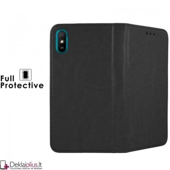Grynos odos Telone dėklas - juodas (Xiaomi Redmi 9A)